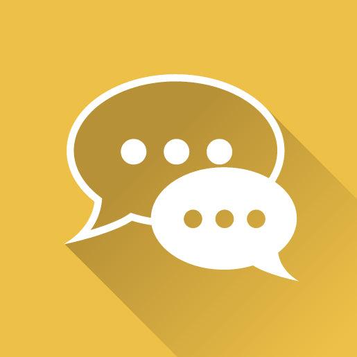 overlapping conversation bubbles icon