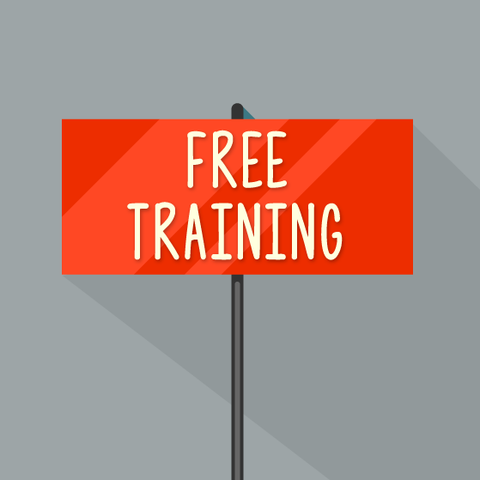 free training placard icon