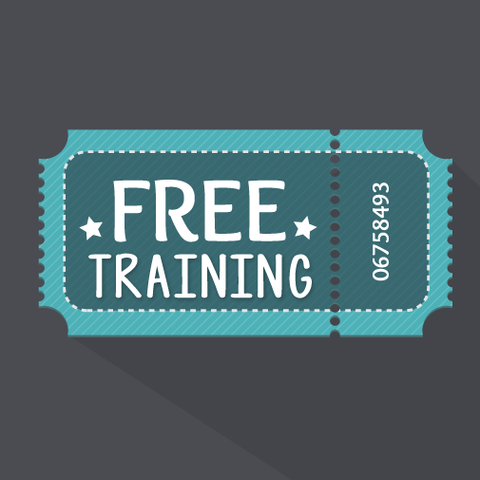 ticket for free training icon