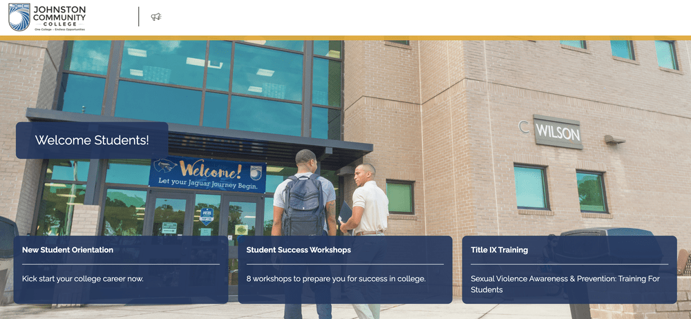 Johnston Community College dashboard example