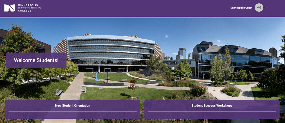 Minneapolis College dashboard example