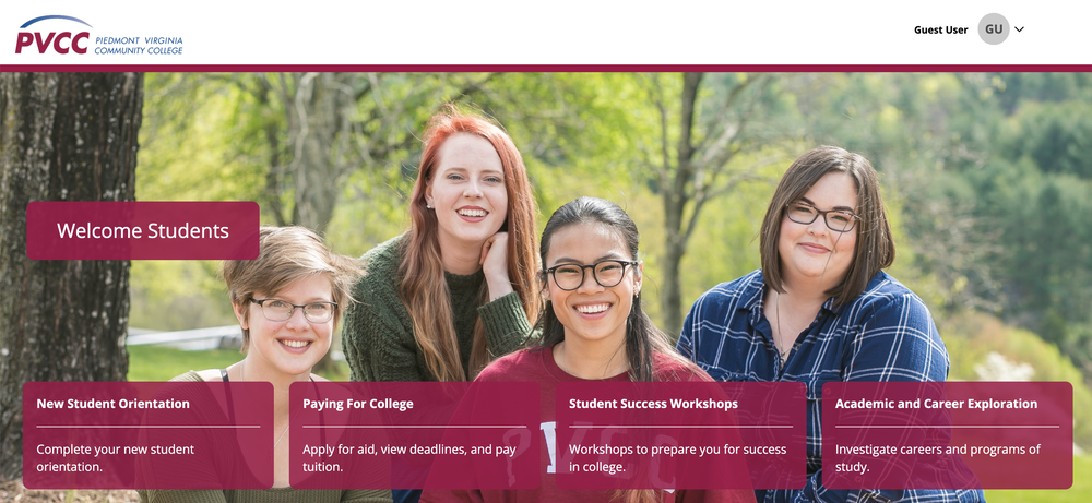 Piedmont Virginia Community College dashboard example