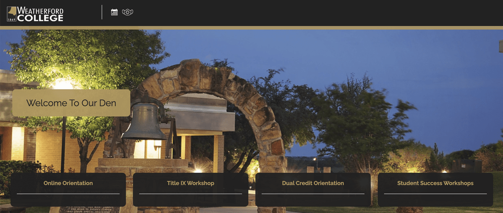 Weatherford College dashboard example