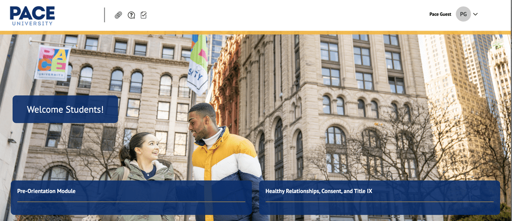 Pace University dashboard example