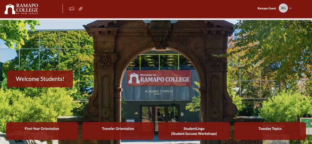 Ramapo College of New Jersey dashboard example