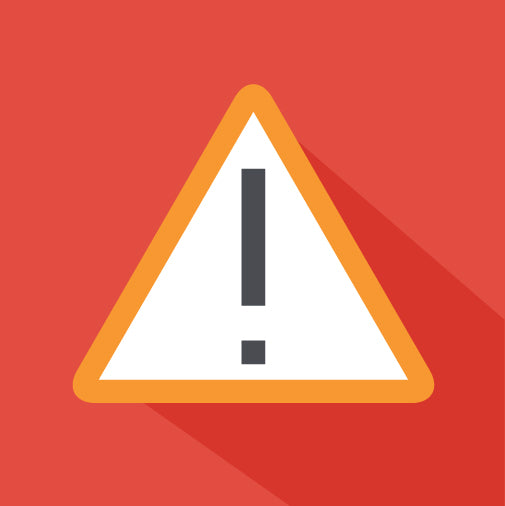 warning triangle with exclamation mark icon