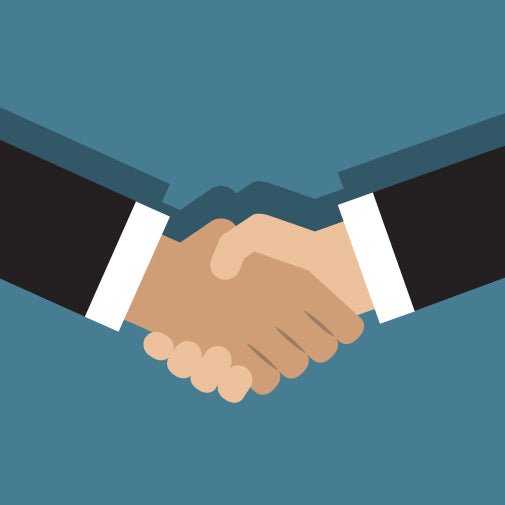 Two hands shaking in agreement