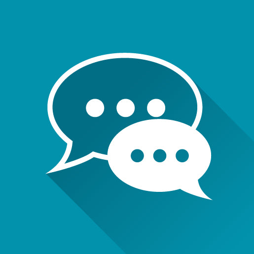 Image of two conversation bubbles.
