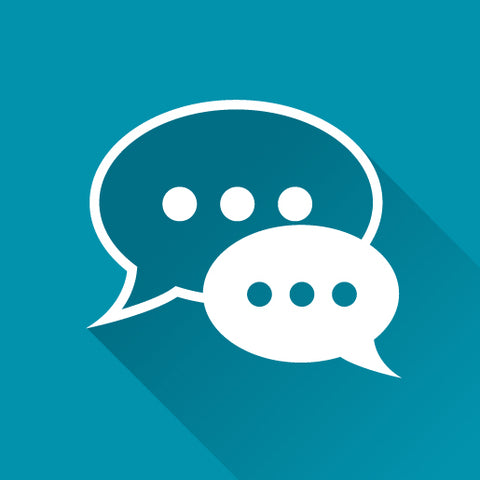 Image of two conversation bubbles.