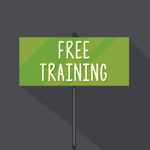 free training sign icon