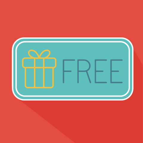 free gift label icon