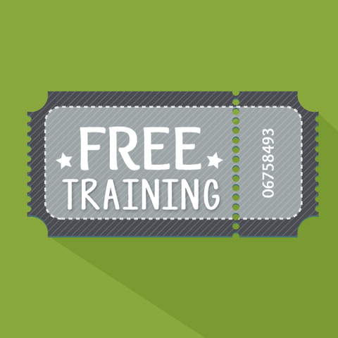 free training ticket icon