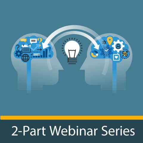 2-part webinar series image of two heads looking at each other.