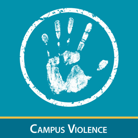stop hand signal. Campus violence icon 