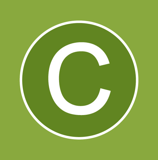 Copyright icon in green background.