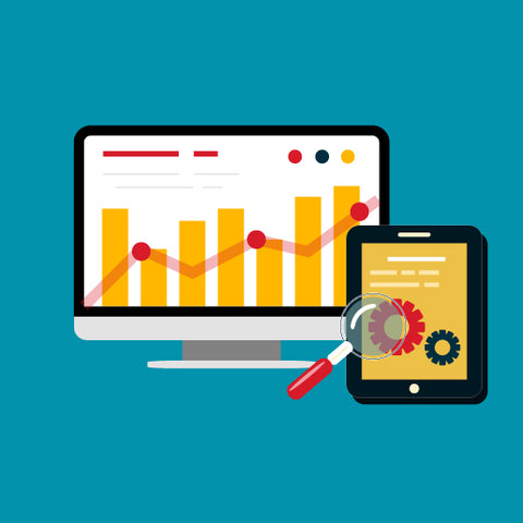 Image of data on computer and tablet.
