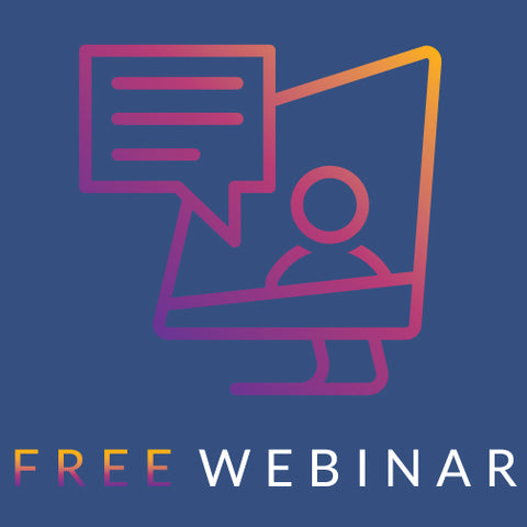 free webinar computer screen and speech bubble icon