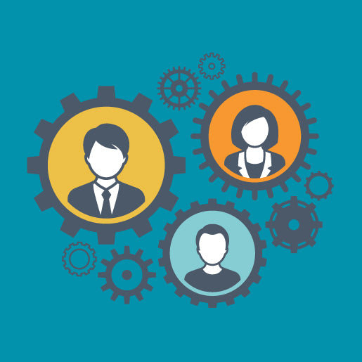 Image of three people inside circles